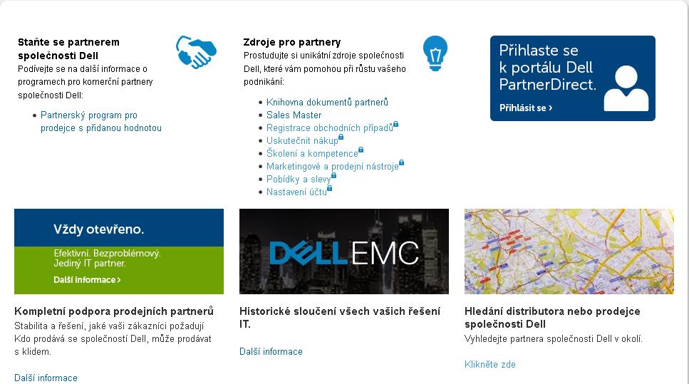 Portál Partner Direct Visit the DELL Partner Portal for the most