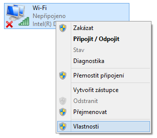 V tomto případě je nutné jej aktivovat: pravý klik na ikonu adaptéru a vybrat Povolit : Aktivní adaptér je