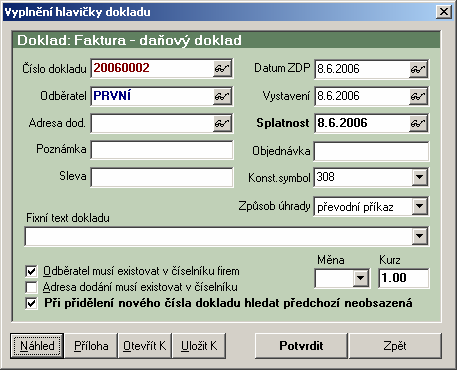 Program ZK Sklad ZK SOFT Doplňující volby pro seznam vydávaného zboží Aktualizace dat: provede znovunačtení skladových položek Skrýt nulové položky: zatržení této volby zajistí, že se zobrazují pouze