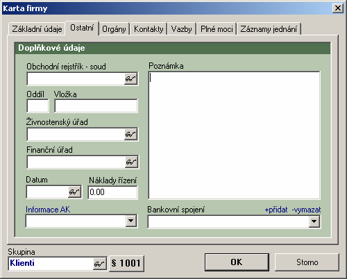 Program ZK Sklad ZK SOFT Některá pole jsou pevná, zobrazení ostatních si uživatel volí sám. Slouží mu k tomu tlačítko Sloupce v levé části stavového řádky.