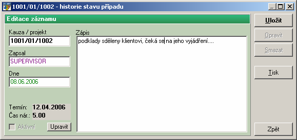 Program ZK Sklad ZK SOFT Dále se zde nastavuje sazba DPH pro daný případ a některé fakturační údaje: Fixní cena pokud je nastavena, účtuje se pevná částka za vyřešení kauzy bez ohledu na počet