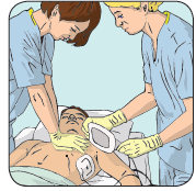 Resuscitácia v nemocnici Kolaps/závažné zhoršenie stavu Volajte o pomoc a zhodnoťte stav Ak nie sú známky života Ak sú známky života Privolajte resuscitačný tím KPR 30:2 s kyslíkom a zabezpečením