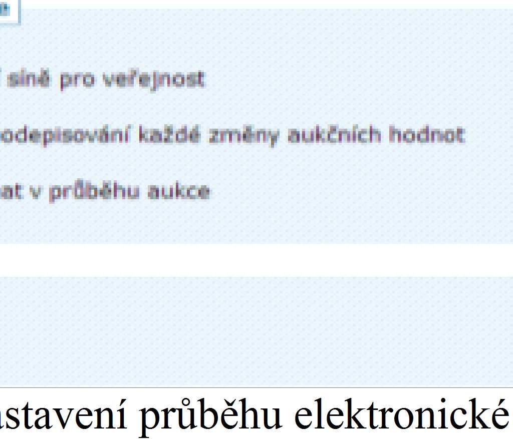 absolvovat samotnou e-aukci (soutěž uchazečů) v aukční síni, připojit výsledky z e-aukce k hodnocení nabídek.