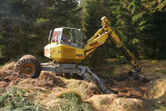 Použití mechanizace dostupné terény degradované