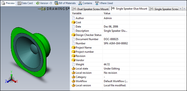 SOLIDWORKS PDM Vylepšení náhledu Při náhledu souborů SOLIDWORKS v Průzkumníku Windows (záložka Náhled) nabízí SOLIDWORKS PDM více funkcí a ovládacích prvků.