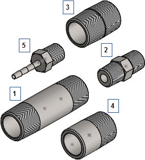 Vyznačení trasy Potrubní vsuvky Vsuvky můžete použít ke spojení dvou tvarovek v sestavě trasy. Potrubní vsuvka je krátký kousek potrubí s malým trubkovým závitem na jednom nebo obou koncích.