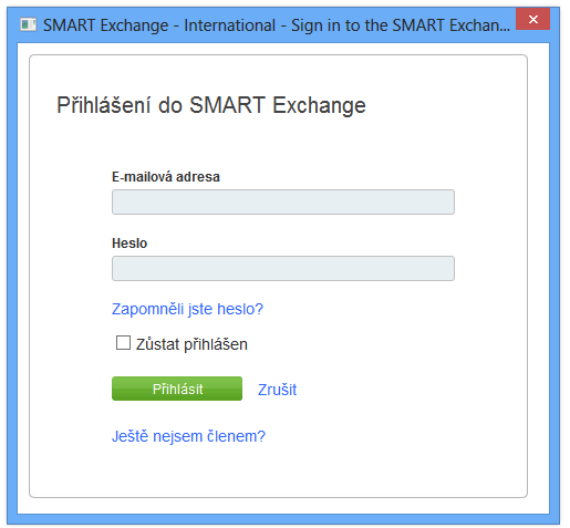 službu SMART Exchange databázi