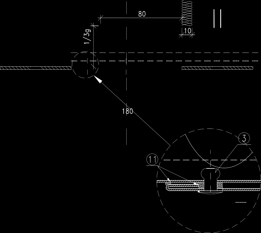 3.8. F12 Upevnění panelů ve stropu společně s jejich spojením po délce 1. Panel BALEXTHERM-PU-F 2. OBR 106. 3. Jednostranný těsný nýt Ø4x10 Al/Fe 4. Šroub M10x40 pozink 5.