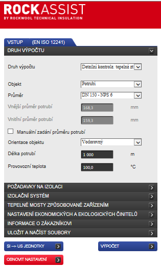 Kalkulačný program Široký rozsah výpočtových možností Simultánne výpočty v jednom kroku Zahrnutie tepelných mostov súvisiacich s izoláciou a inštaláciou do výpočtu Automatické doporučenie optimálneho