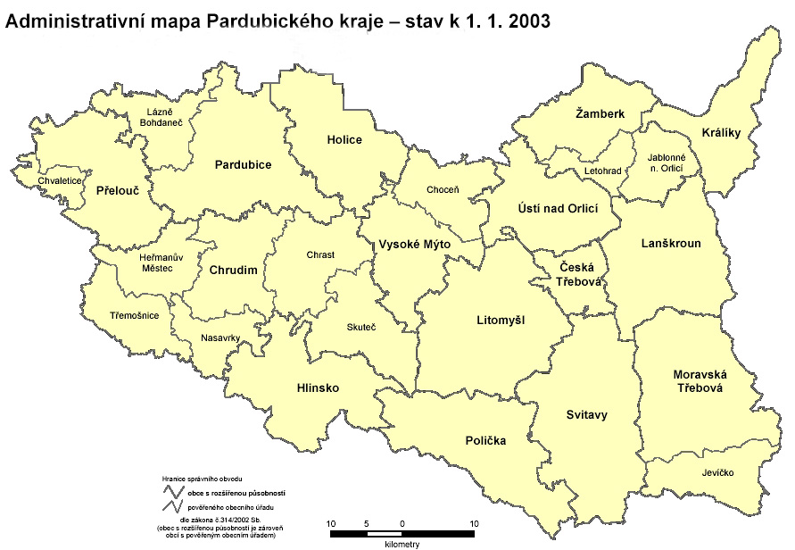 Nejvyšší hustota zalidnění na Pardubicku koresponduje s vysokou koncentrací do měst, zejména pak do krajského města.