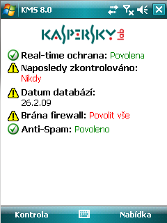 K A S P E R S K Y M O B I L E S E C U R I T Y 8. 0 4. Kód vložte do čtyř polí. Aktivační kód se skládá ze znaků latinské abecedy a čísel (kód nerozlišuje velká a malá písmena).