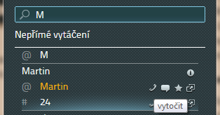 Oblíbené Je výhodné, abyste kolegy a partnery, se kterými úzce spolupracujete, přidali na váš seznam oblíbených kontaktů. Se souhlasem partnera jste schopni přehledně vidět jeho stav.