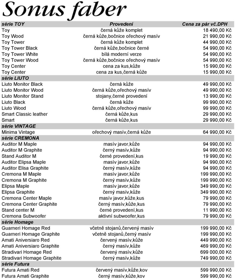 Tower White bílá moderní verze 54 990,00 Kč Toy Tower Wood černá kůže,bočnice ořechový masív 54 990,00 Kč Toy Center cena za kus,kůže 15 990,00 Kč Toy Center cena za kus,černá kůže 15 990,00 Kč série