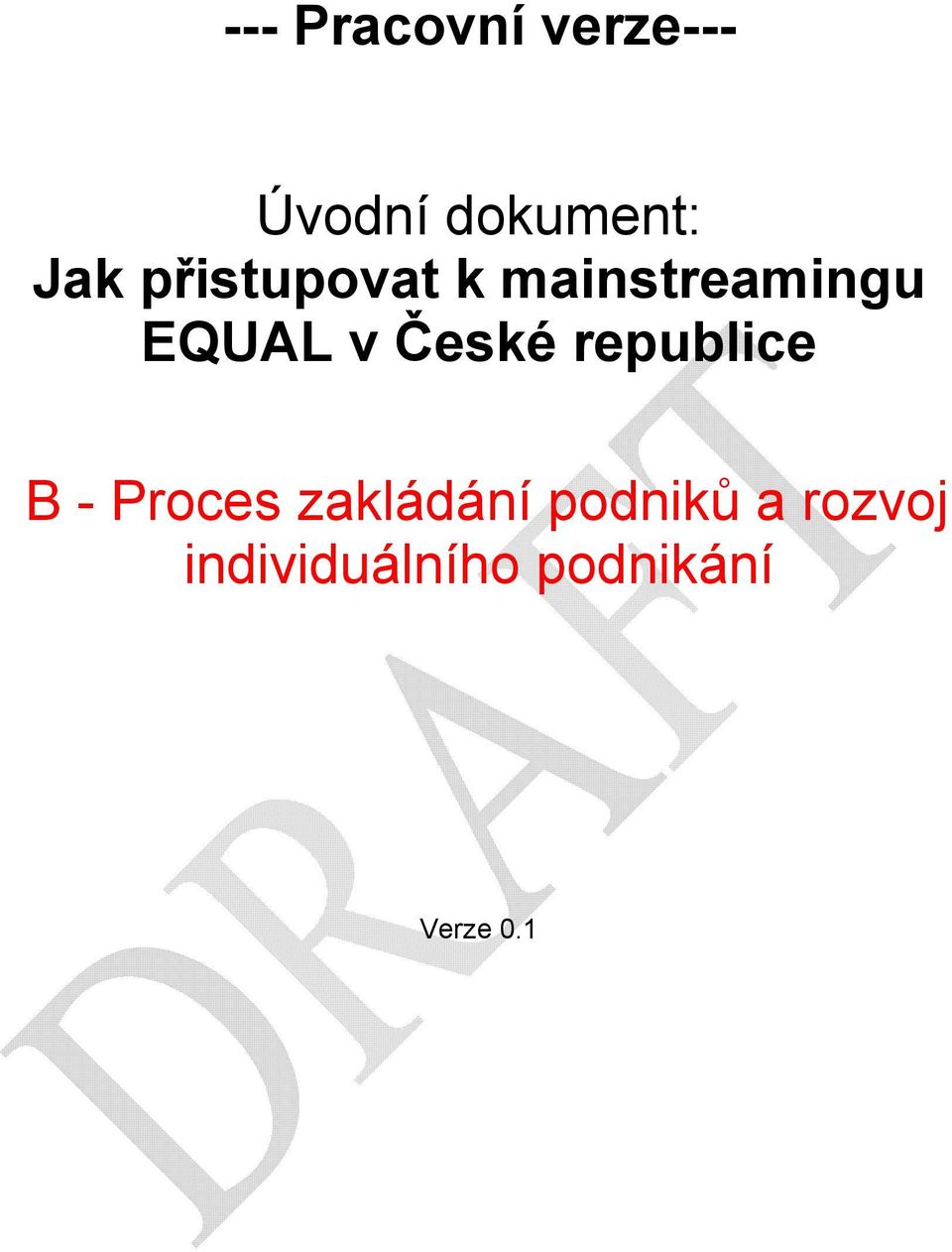 České republice B - Proces zakládání