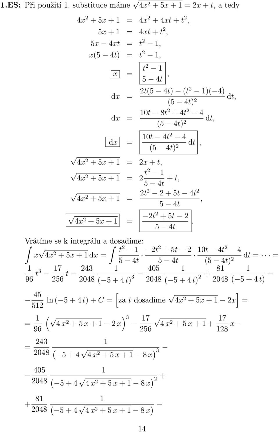 4t 4 dt, (5 4t) 4x +5x+ x+t, 4x +5x+ t 5 4t +t, 4x +5x+ t +5t 4t, 5 4t 4x +5x+ t +5t.