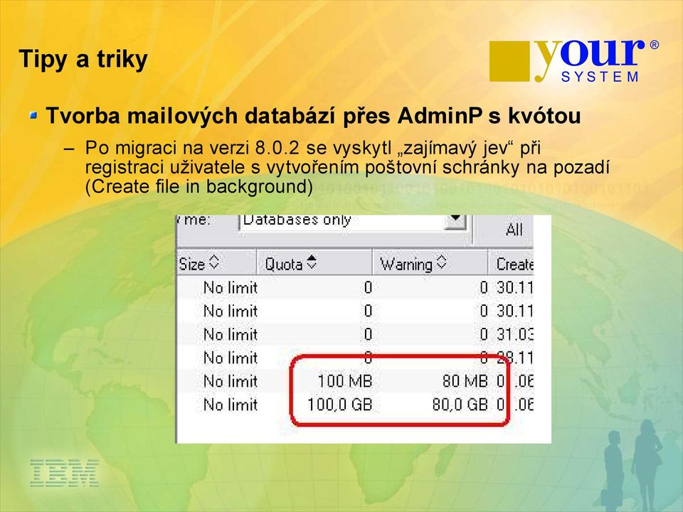 2 se vyskytl zajímavý jev při registraci uživatele