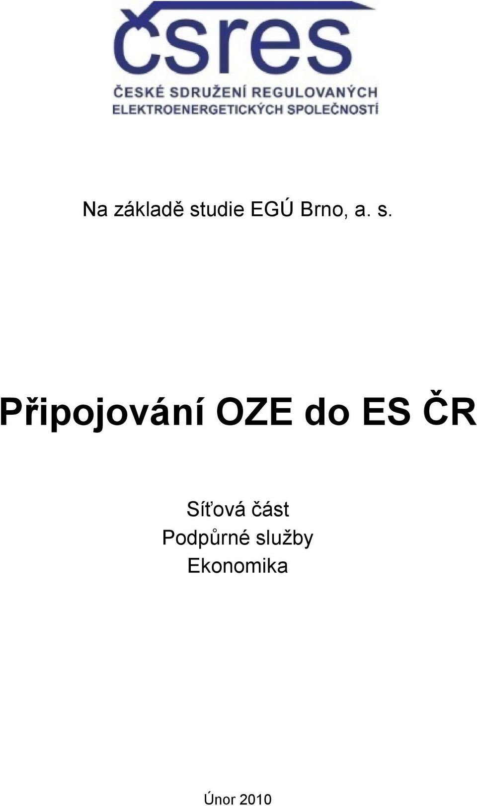 Připojování OZE do ES ČR