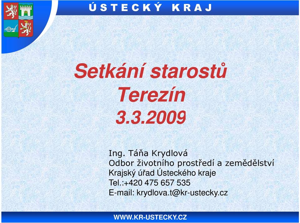 zemědělství Krajský úřad Ústeckého kraje