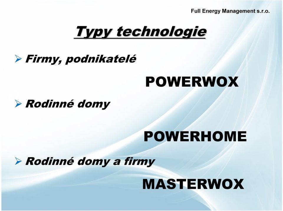 POWERWOX Rodinné domy a