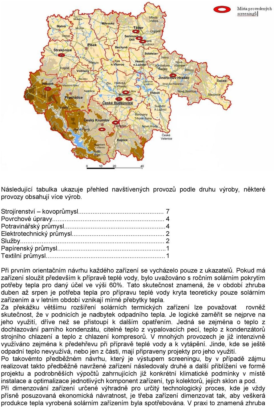 Pokud má zařízení sloužit především k přípravě teplé vody, bylo uvažováno s ročním solárním pokrytím potřeby tepla pro daný účel ve výši 60%.