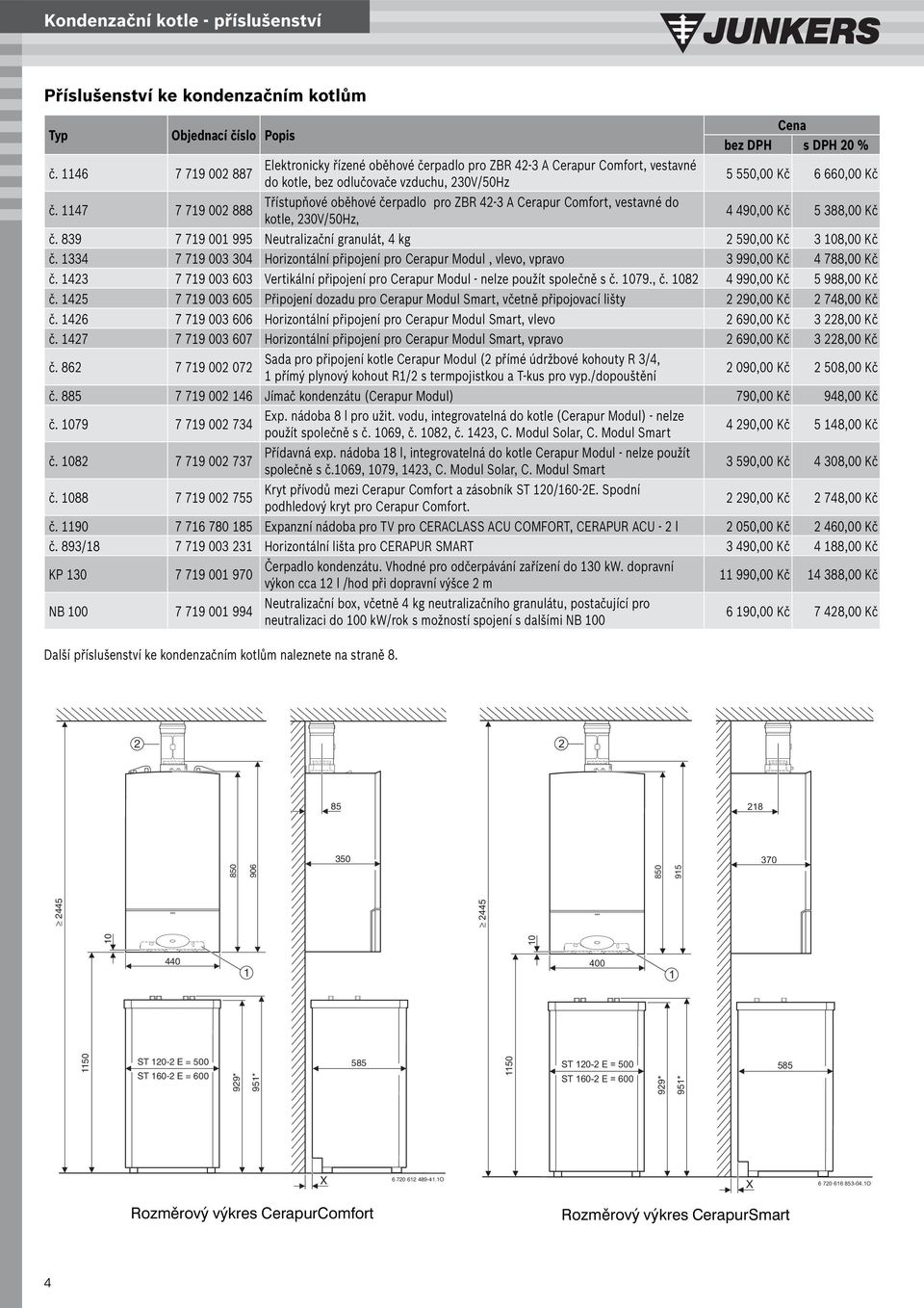 1147 7 719 002 888 Třístupňové oběhové čerpadlo pro ZBR 42-3 A Cerapur Comfort, vestavné do kotle, 230V/50Hz, 4 490,00 Kč 5 388,00 Kč č.