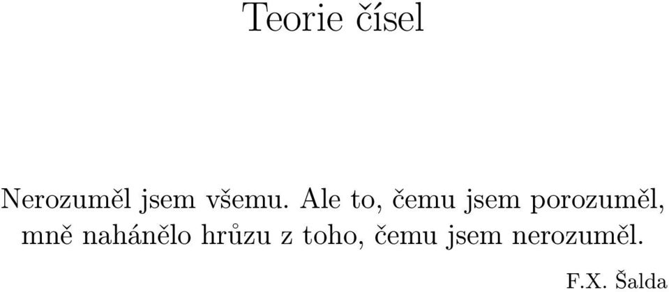 Ale to, čemu jsem porozuměl,