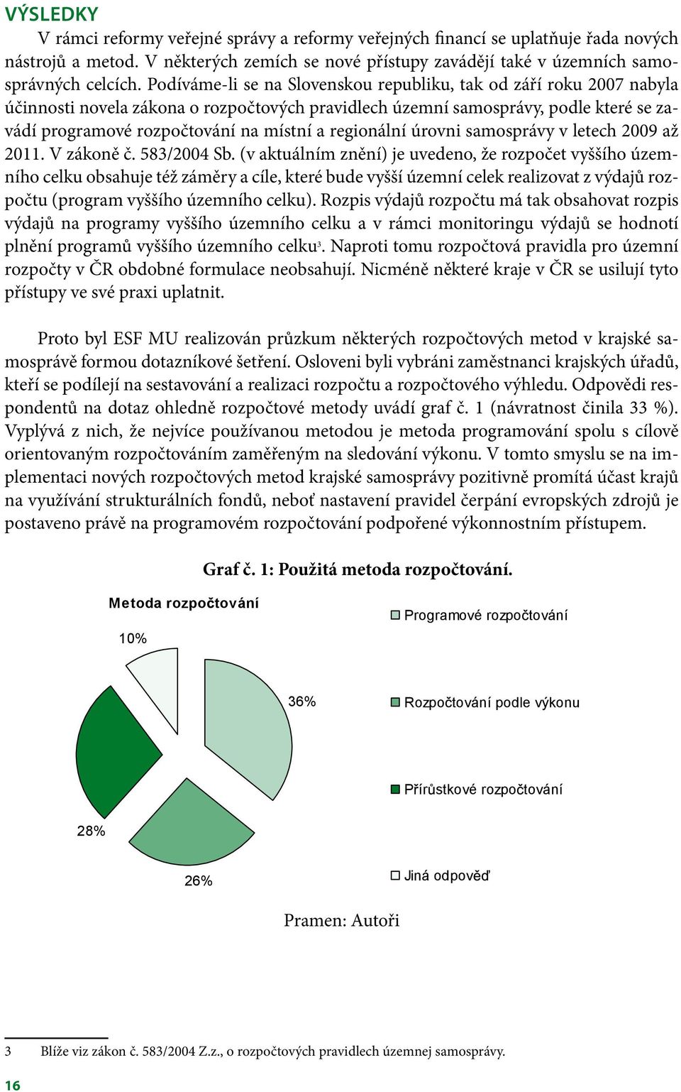 regionální úrovni samosprávy v letech 2009 až 2011. V zákoně č. 583/2004 Sb.