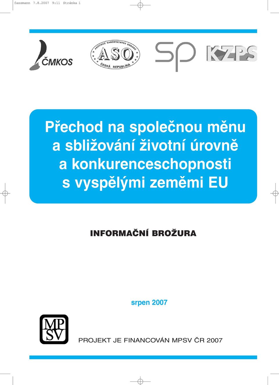 sbližování životní úrovně a konkurenceschopnosti