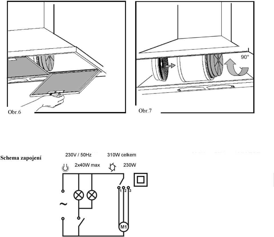 zapojení 230V /