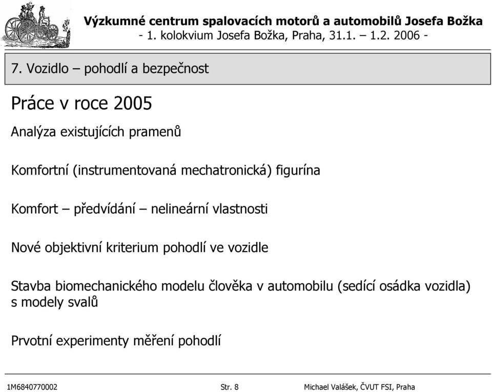 vozidle Stavba biomechanického modelu člověka v automobilu (sedící osádka vozidla) s