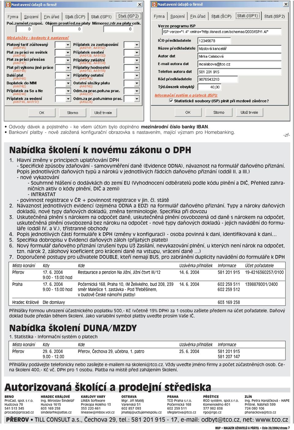 Popis jednotlivých daòových typù a nárokù v jednotlivých øádcích daòového pøiznání (oddíl II. a III.