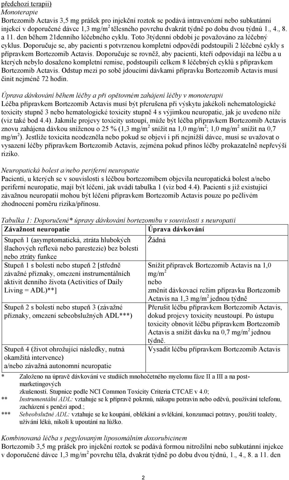 Doporučuje se, aby pacienti s potvrzenou kompletní odpovědí podstoupili 2 léčebné cykly s přípravkem Bortezomib Actavis.