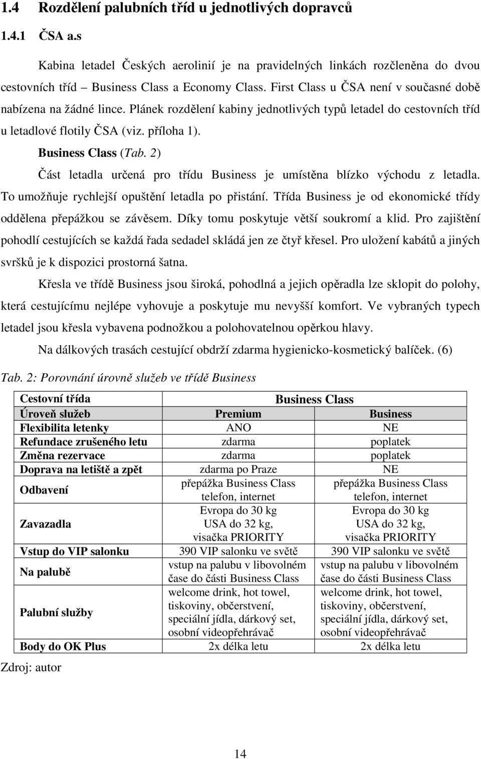 2) Část letadla určená pro třídu Business je umístěna blízko východu z letadla. To umožňuje rychlejší opuštění letadla po přistání. Třída Business je od ekonomické třídy oddělena přepážkou se závěsem.