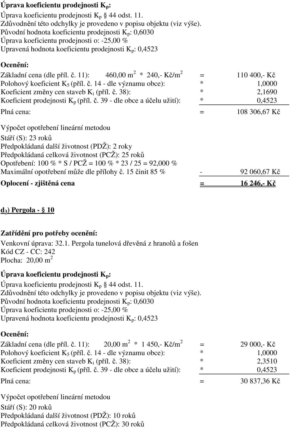 38): * 2,1690 Koeficient prodejnosti K p (příl. č.