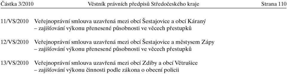 Vefiejnoprávní smlouva uzavfiená mezi obcí estajovice a mûstysem Zápy zaji Èování v konu pfienesené pûsobnosti ve vûcech