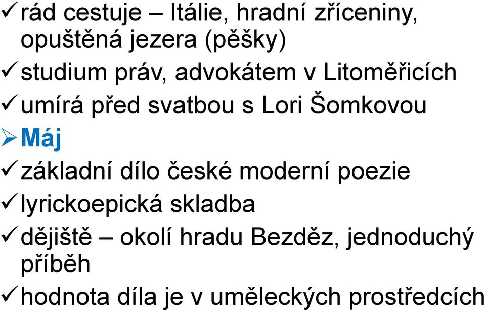 základní dílo české moderní poezie lyrickoepická skladba dějiště okolí