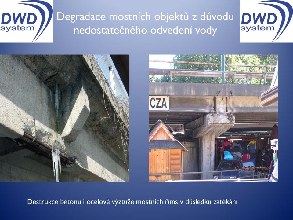 vody Destrukce betonu i ocelové