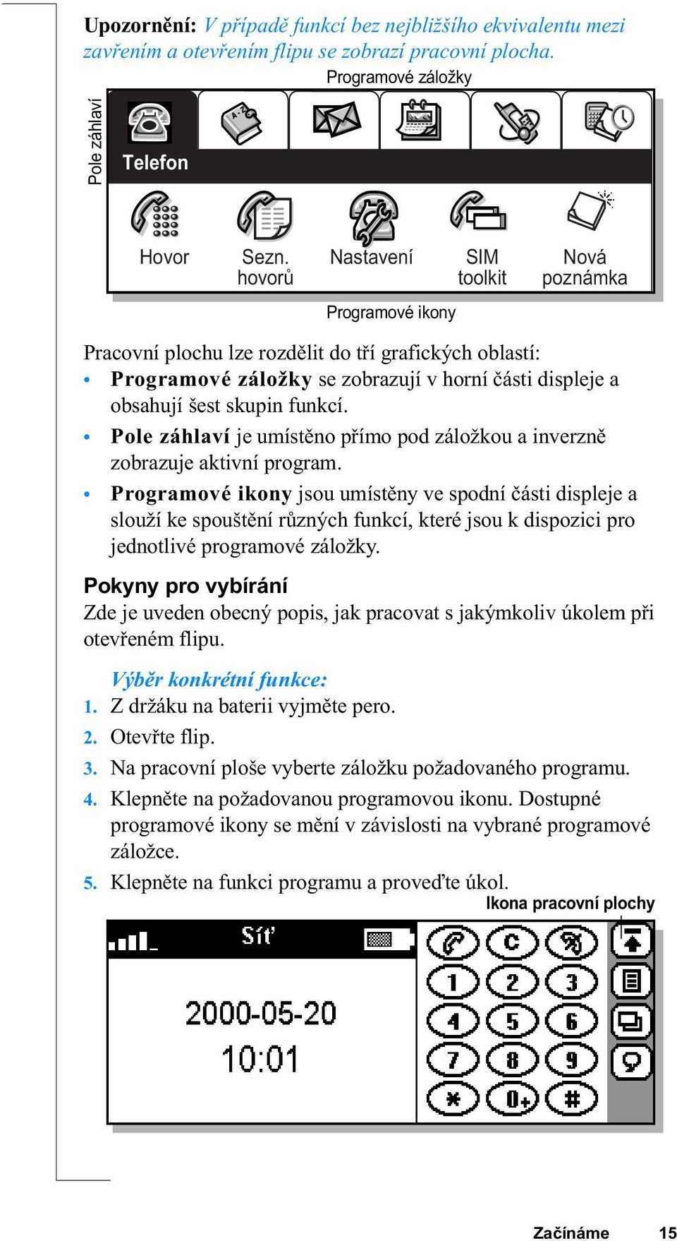 záhlavímhxptvw QRS tprsrg]iorånrxdlqyhu]q ]REUD]XMHDNWLYQtSURJUDP Programové ikonymvrxxptvw Q\YHVSRGQtþiVWLGLVSOHMHD VORXåtNHVSRXãW QtU ]QêFKIXQNFtNWHUpMVRXNGLVSR]LFLSUR MHGQRWOLYpSURJUDPRYp]iORåN\