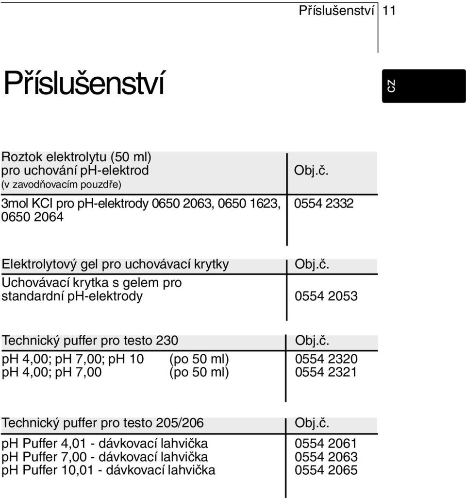 Uchovávací krytka s gelem pro standardní ph-elektrody 0554 2053 pt sv Technický puffer pro testo 230 Obj.č.
