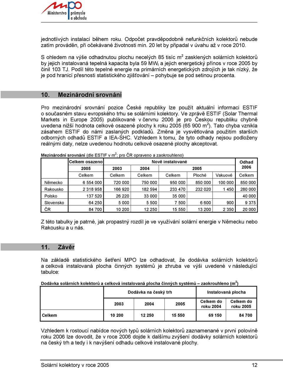 Podíl této tepelné energie na primárních energetických zdrojích je tak nízký, že je pod hranicí přesnosti statistického zjišťování pohybuje se pod setinou procenta. 10.