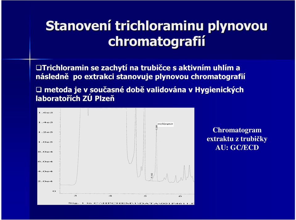 stanovuje plynovou chromatografií metoda je v současné době