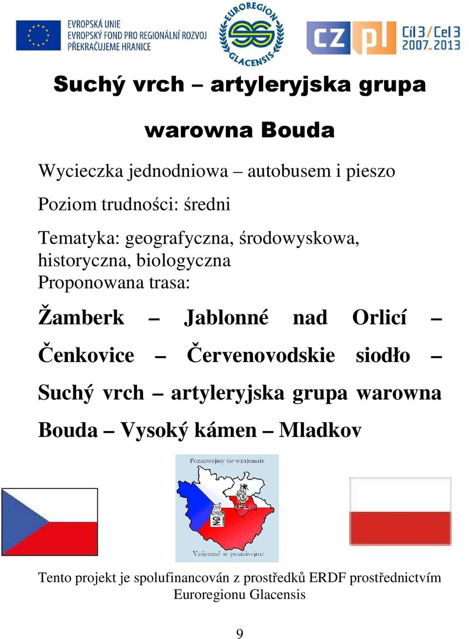 Žamberk Jablonné nad Orlicí Čenkovice Červenovodskie siodło Suchý vrch artyleryjska grupa warowna