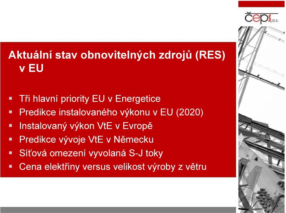 Instalovaný výkon VtE v Evropě Predikce vývoje VtE v Německu