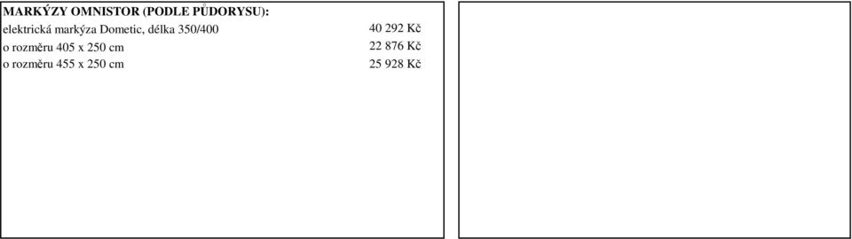 350/400 o rozměru 405 x 250 cm o