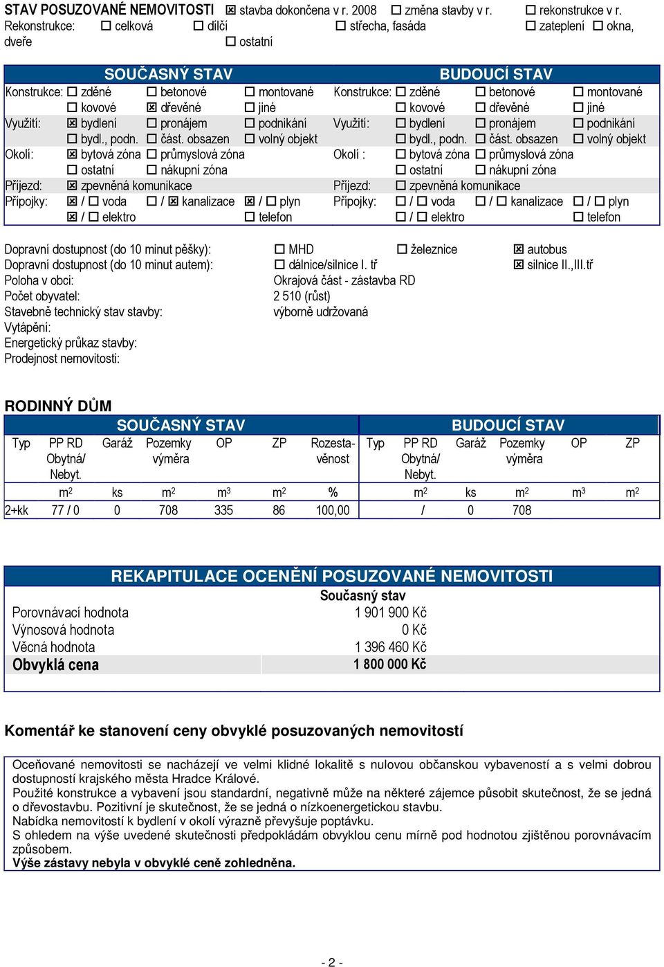 kovové dřevěné jiné Využití: bydlení pronájem podnikání Využití: bydlení pronájem podnikání bydl., podn. část.