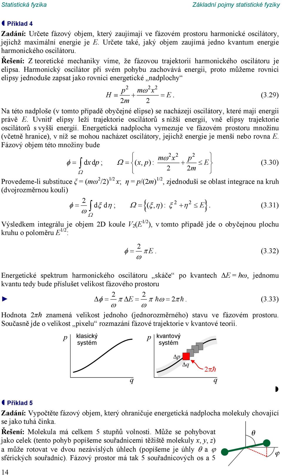 zapsat jao rovici eergeticé adplochy p m x H E (39) m a této adploše (v tomto případě obyčejé elipse) se acházejí oscilátory, teré mají eergii právě E Uvitř elipsy leží trajetorie oscilátorů s ižší