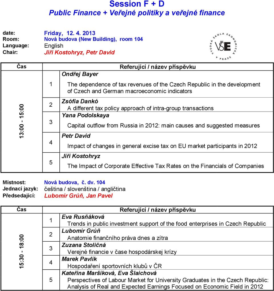 German macroeconomic indicators Zsófia Dankó A different tax policy approach of intra-group transactions Yana Podolskaya Capital outflow from Russia in 0: main causes and suggested measures Petr