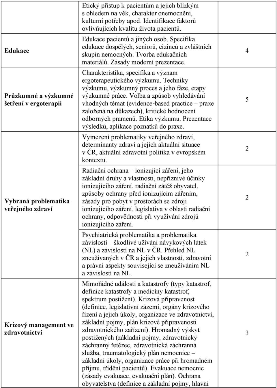 Tvorba edukaních materiál. Zásady moderní prezentace. Charakteristika, specifika a význam ergoterapeutického výzkumu. Techniky výzkumu, výzkumný proces a jeho fáze, etapy výzkumné práce.