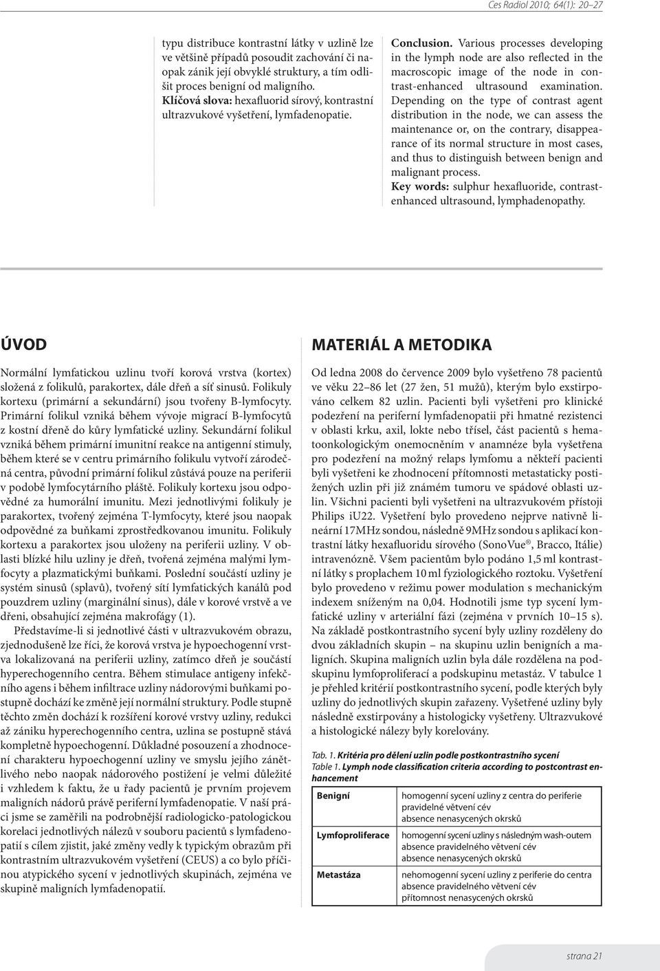 Various processes developing in the lymph node are also reflected in the macroscopic image of the node in contrast-enhanced ultrasound examination.