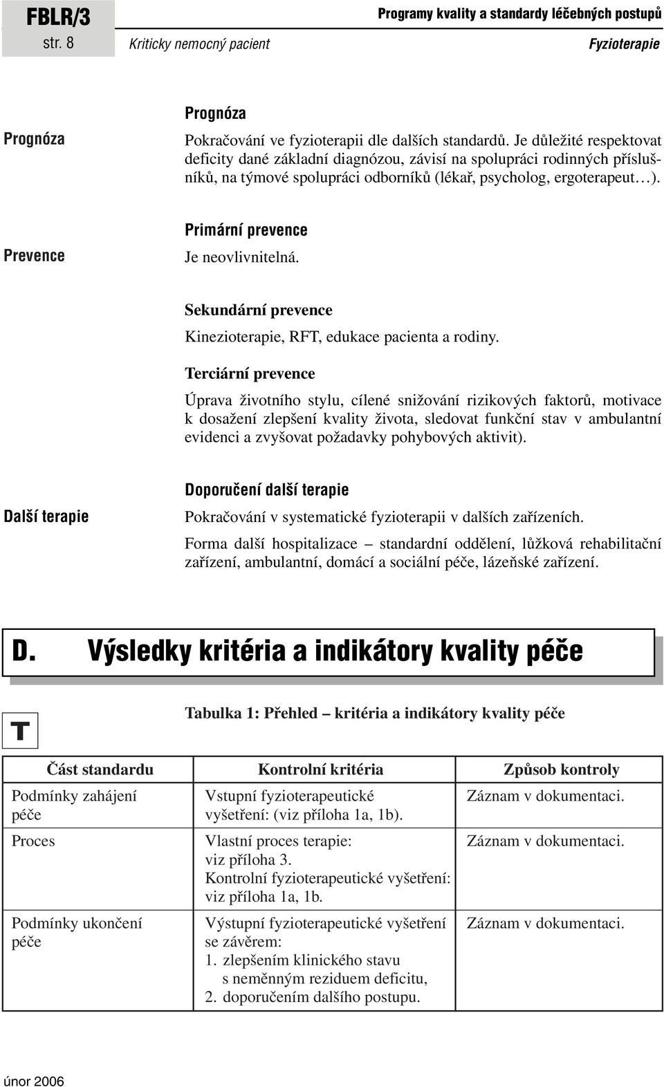 Prevence Primární prevence Je neovlivnitelná. Sekundární prevence Kinezioterapie, RFT, edukace pacienta a rodiny.